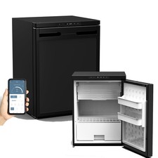 Mini Refrigerator AC110 DC 12V Fridge 2.3cu ft/65L RV Refrigerator for Truck RV