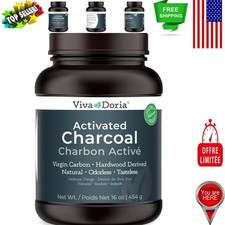 Food Grade Hardwood Activated Charcoal Powder, 1 lb for Versatile Detox Uses