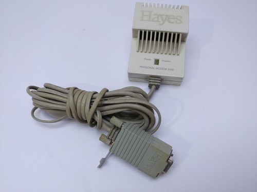 Hayes 3110US Personal Modem 2400 RS-232 serial 9 pin