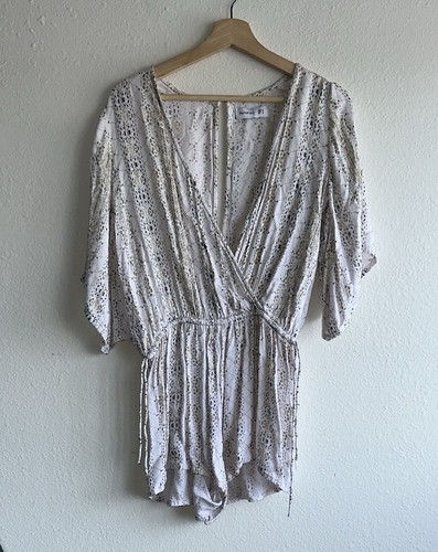Faithful The Brand White Boho Short Romper Sz. 4 - Picture 2 of 6