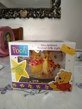 Disney Winnie the Pooh Vintage 90s Voice Activated Musical Crib Light New