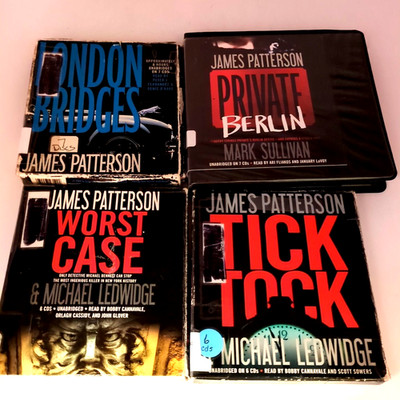Audio Books CD James Patterson Crime Mystery Novels Lot of 4 Fiction Unabridged