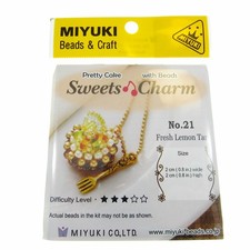 Miyuki Beads DIY Jewelry Making Bead Kit Lemon Tart Pendant Craft Project MAS-21