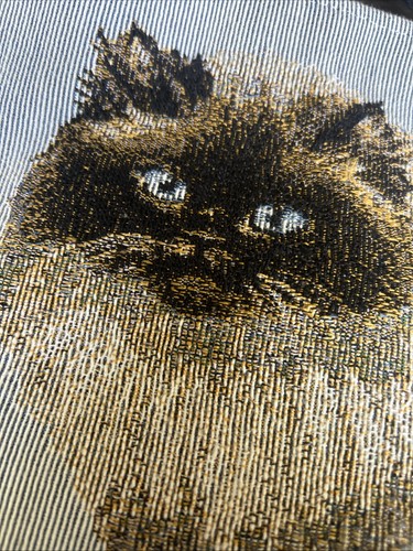 Tapestry Siamese Cat Tote Bag Cottagecore Grannycore 90 Striped Two Side Chore - Picture 4 of 9