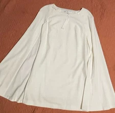 Trina Turk Shinrin White Cape Back Dress Womens Sz 6 Lined Mini Shift NWT $268