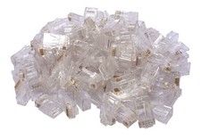 100Pcs RJ45 CAT5 CAT5e 8P8C Modular Network Cable LANConnector End Plug LOT