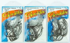 Gamakatsu Offset Shank Worm EWG 3pk Lot of 75 Hooks Size 5/0