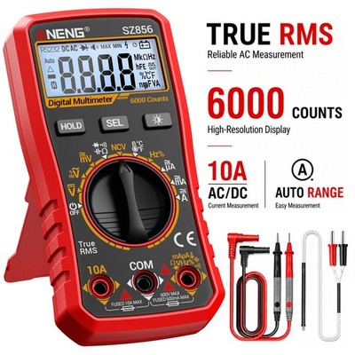 Digital Multimeter Tester TRMS 6000 Counts DC AC Voltmeter Ohm Volt Amp Meter