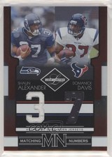 2006 Leaf Limited Matching Numbers /100 Shaun Alexander Domanick Davis #M-19 r7d