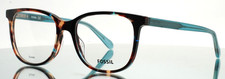 FOSSIL FOS7140 CVT Tortoise Womens Semi Cat Eye Full Rim Eyeglasses 53-17-140