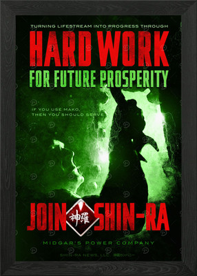 Final Fantasy VII inspiriert Join Shi gerahmtes Wandbild Poster Leinwanddruck Bild