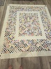 "HAT BOX" Quilt Top 79" X 78" 1.5 Inch Squares With Borders unfinished new — photo 7