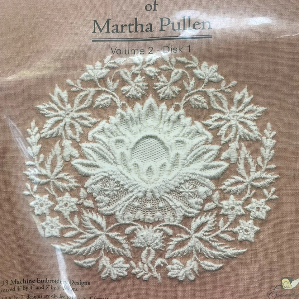 New OOP Martha Pullen Vintage Collection V 2 DISK 1 CD 33 Machine Embroidery - Image 3 of 4