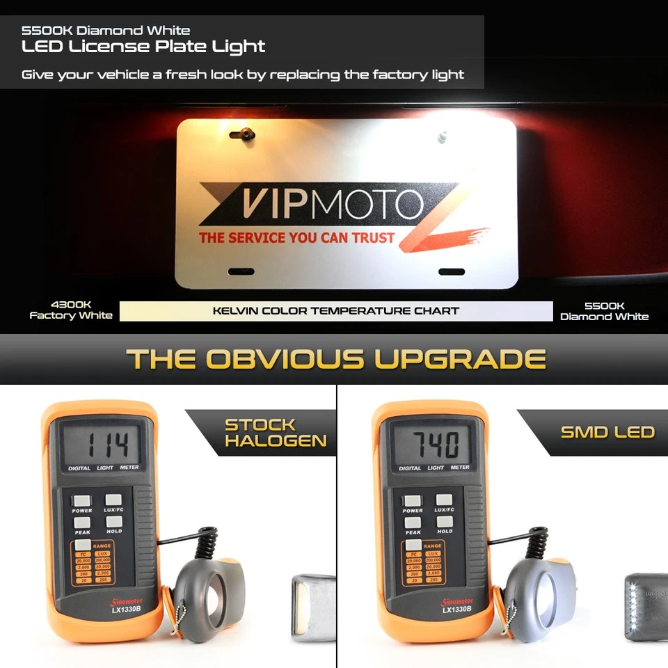 [BRIGHTEST] 99-13 GMC Sierra 1500 2500HD 3500HD LED License Plate Light Housing Foto 3 de 4