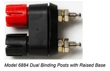 Pomona 6884 Dual Binding Posts, Raised Base, Banana Adapter USA SELLER
