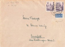 168708) Notopfer Nr. 2 a. 2 Blg FZ W&uuml;rttemberg m. Nr. 20+29 Ehingen/Rottenecker