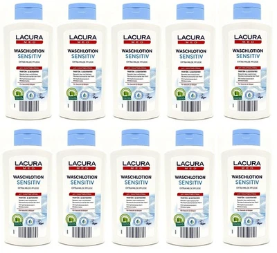10 x 500 ml Lacura Med Waschlotion"Sensitiv"Seifenfrei-extra milde Pflege