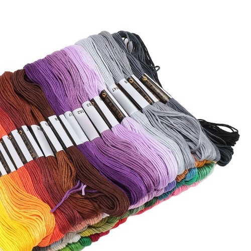 100 Skeins Embroidery Thread Polyester 6 Strands Bright Rich Colors Embroi. - Picture 10 of 12