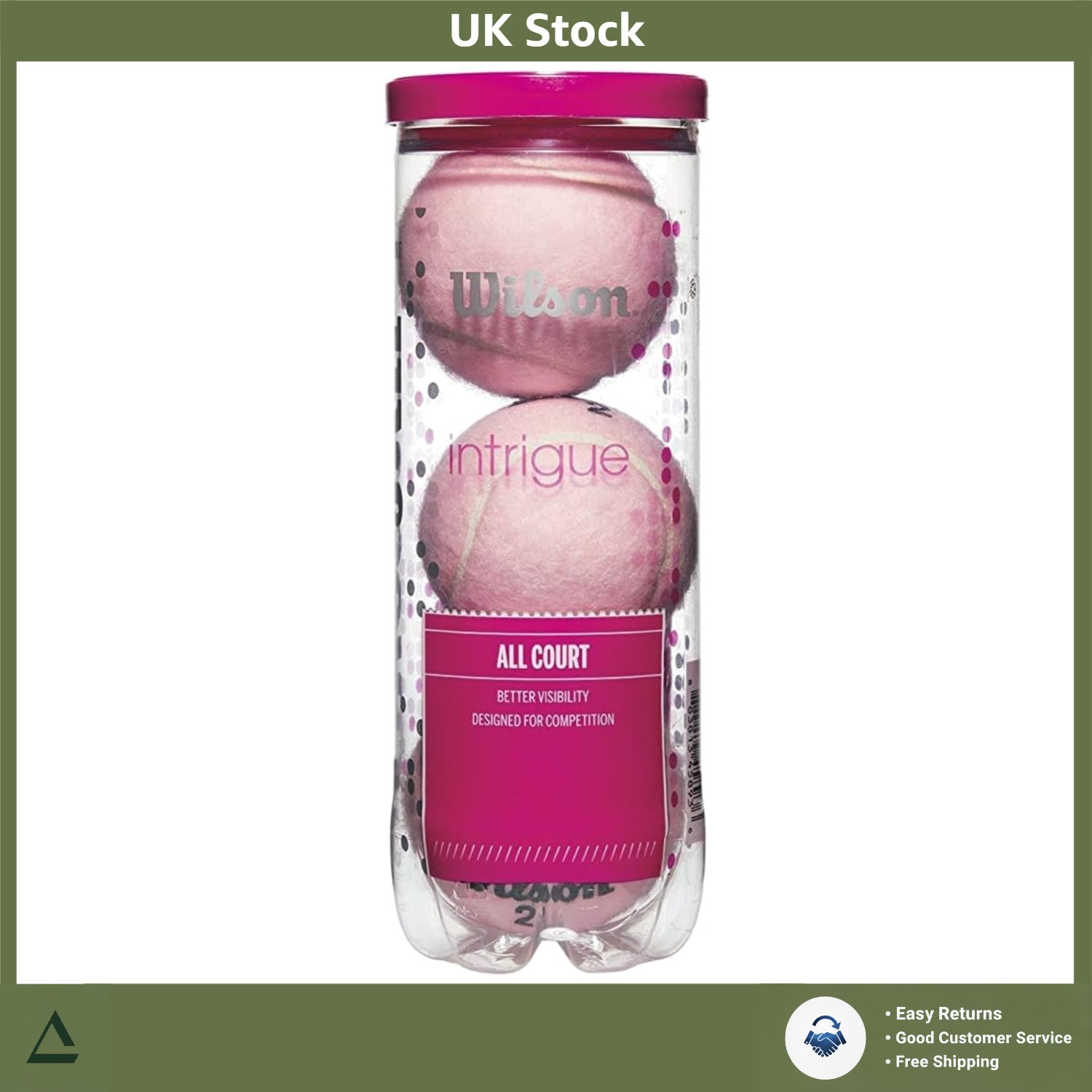 Vibrant Pink Sporting Goods Tennis Balls Case 12 Cans 36 Balls