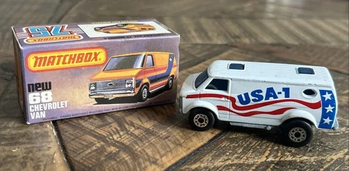NOS MATCHBOX LESNEY MB68 CHEVROLET VAN USA-1 TEMPA VINTAGE 1979