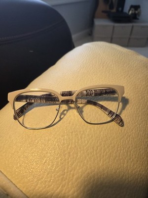 Prada Eyeglasses Vpr 54s Size 52 Grey Made In Italy Preowned Ladies 