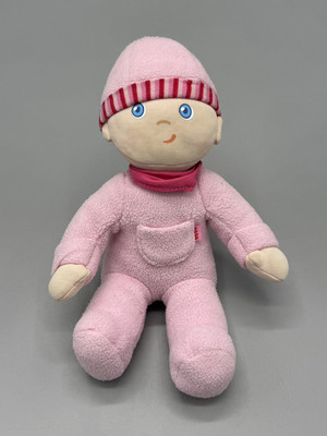 HABA Snug Up Baby First Cloth Doll Girl Pink Plush 9  Germany Soft Lovey