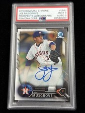 2016 Bowman Chrome Prospects Auto #JMU Joe Musgrove Rookie PSA 9 AUTO 9 LOW POP