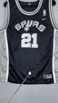 San Antonio Spurs Jersey Mens XL Black Silver NBA Basketball Tim