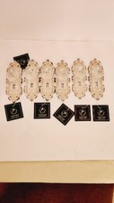 6 Brand New Vintage Door Handle Wall Hooks Cream 