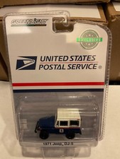Greenlight Hobby Exclusive USPS U.S. Postal mail 1971 Jeep DJ-5 blue white