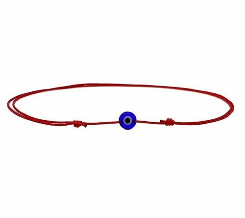 Mens Evil eye adjustable choker necklace Kabbalah good luck protection red cord - Picture 6 of 9