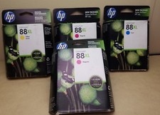 Lot of 4 HP 88XL Magenta,Cyan Yellow Ink Cartridges for Officejet Pro expired