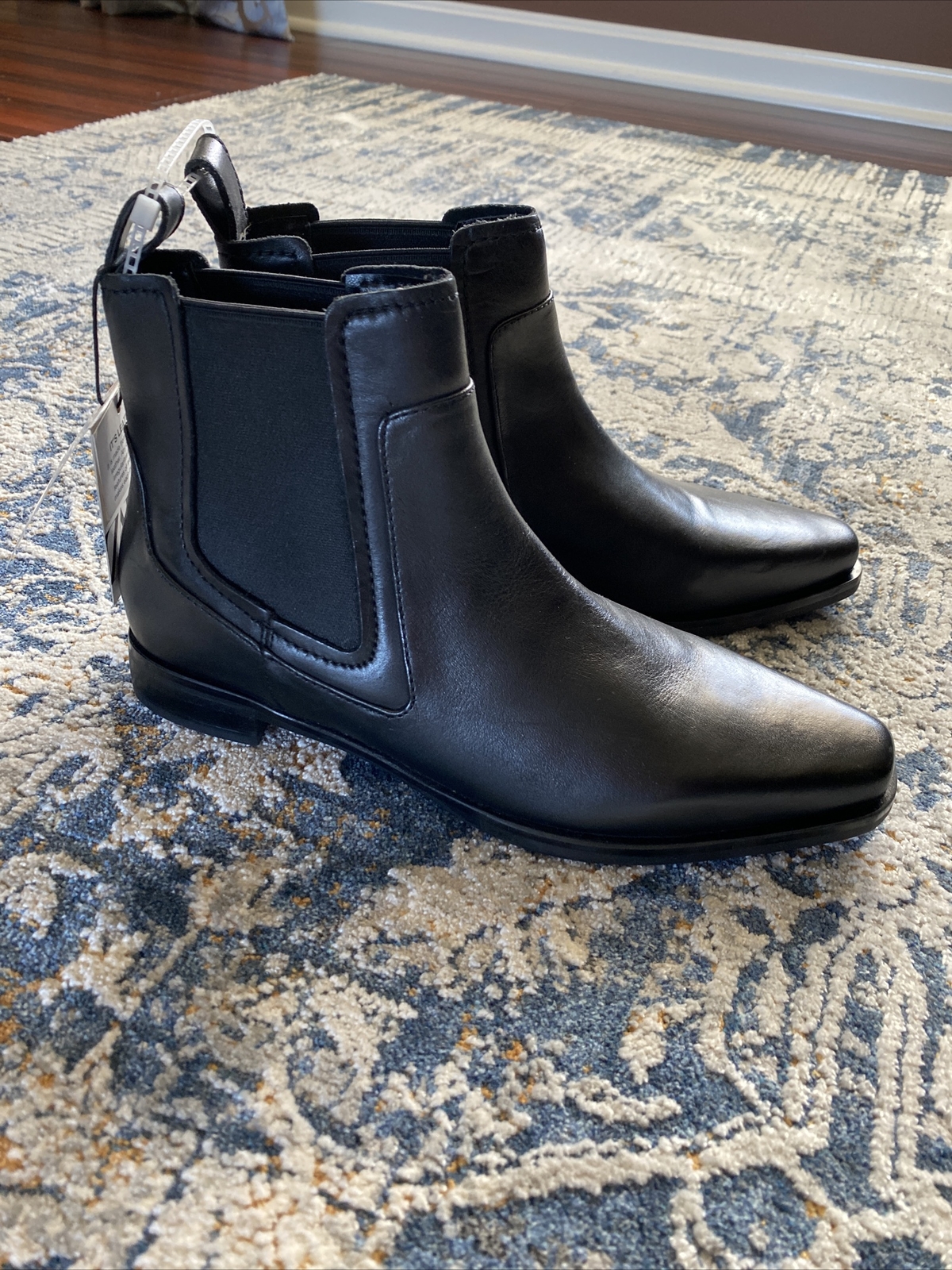 NWT Zara Black Leather Ankle Boots / EU 37 / US 6.5 / Leather, Heel