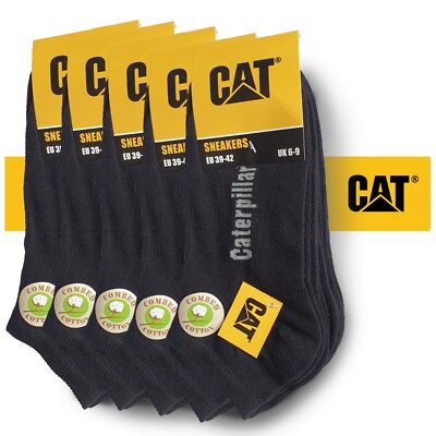 CAT Caterpillar MEGA Restposten Sneakersocken in 39-42 mit 20/50 Paar in Schwarz