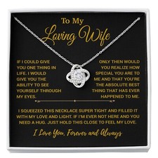 To My Loving Wife Necklace, Vanlentines Gifts For Women, Anniversary Gift