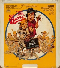 The bad news bears 1976 Vintage CED RCA SelectaVision Videodisc TESTED WORKING