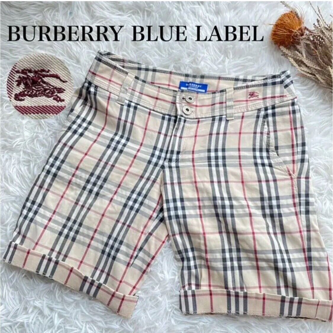 Burberry Blue Label London Women's Size S NOVA Check short Burberry Blue Label London Women's Size S NOVA Check short