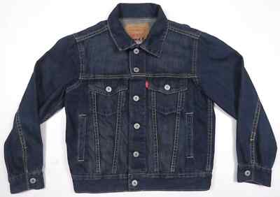 Levi Strauss Denim Jean Rancher Trucker Full Button Coat Jacket
