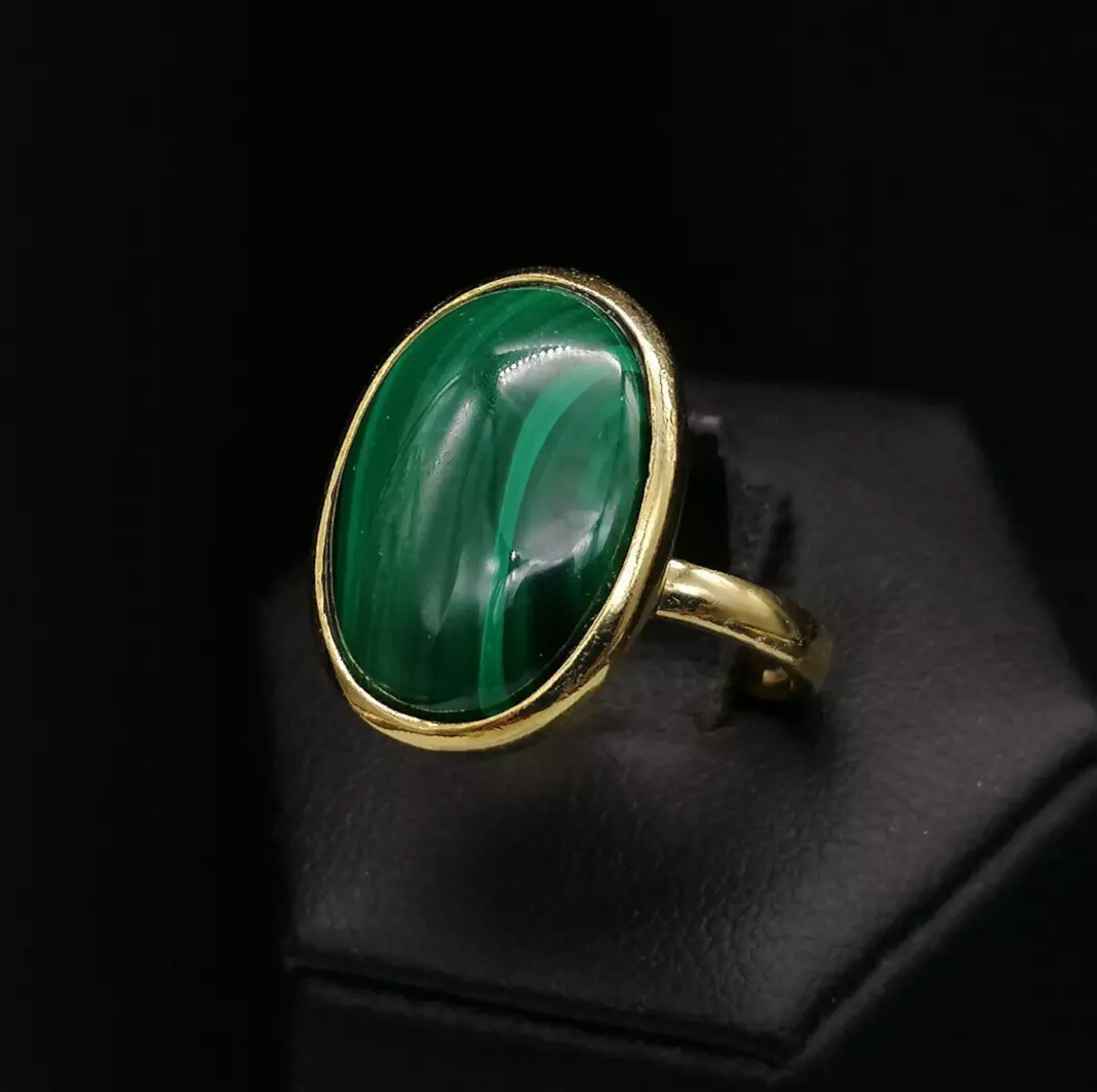 Real malachite ring deals