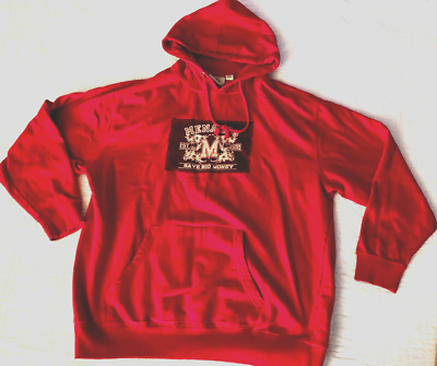 #ad #ad Old Mill MENARDS Men LARGE Red Hoodie Pullover Sweatshirt Casual Pockets $24.50