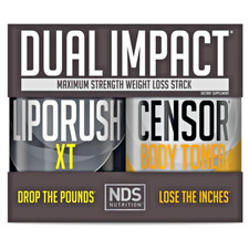 NDS Nutrition Dual Impact Stack Liporush 60 Cap  Censor 90 Sgel Free Ship 06/27