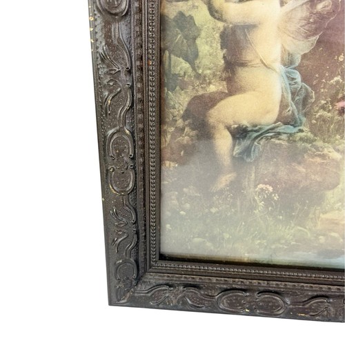 Art Nouveau Hans Zatzka Art Print Spring Fantasy Framed Cherub Mythical 12"x24" - Picture 8 of 16