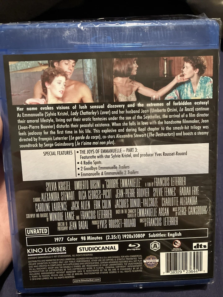 Goodbye Emmanuelle aka Emmanuelle 3 (Blu-ray, 1977) Sylvia Kristel - Image 3 of 4
