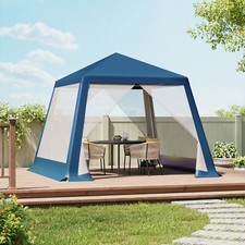 Gartenpavillon Moskitonetz Partyzelt 3x3 m Gartenlaube mit Seitenwänden  