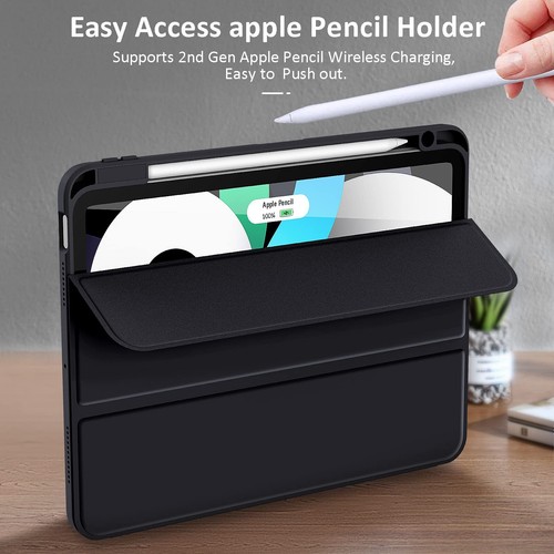 iPad 10 Cover Case 10.9 Inch 2022 Pencil Holder Smart Case TPU Clear Wake Sleep - Picture 14 of 55