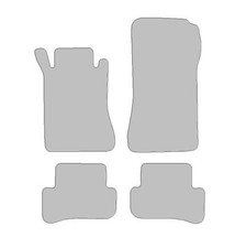 Fußmatten-Set für Mercedes C-Klasse (2000-2008) Deluxe grau