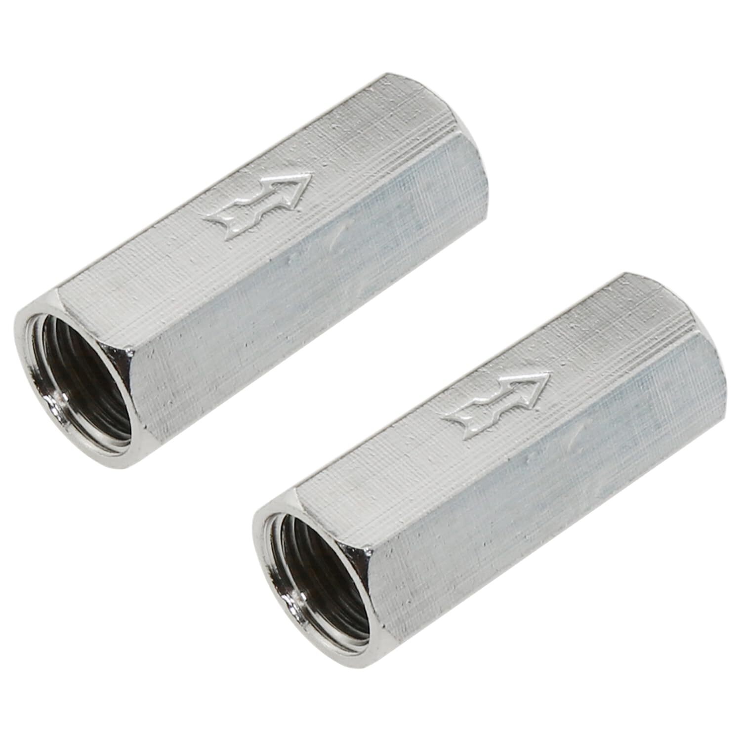 2 PCS Brass One Way Air Check Valves G1/4 Female Thread Full Flow Compressor