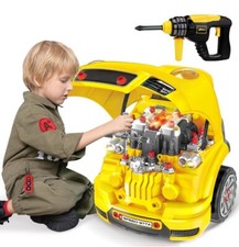 Large Truck Engine Toy, Big Truck Builder Kit for Toddlers 3-5, Kids Mechanic Re