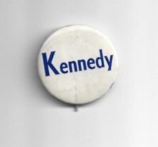 1968 pin ROBERT F. KENNEDY pinback RFK Name Logo Campaign DEMOCRATIC PRIMARY