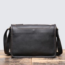 Herren Leder Umhängetasche Messenger Bag Schultertasche für Alltag